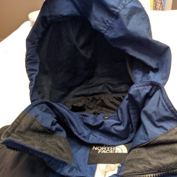 Vintage Men's Small The North Face Blue Zip Up Hooded Rain Jacket TNF - Picture 3 of 12